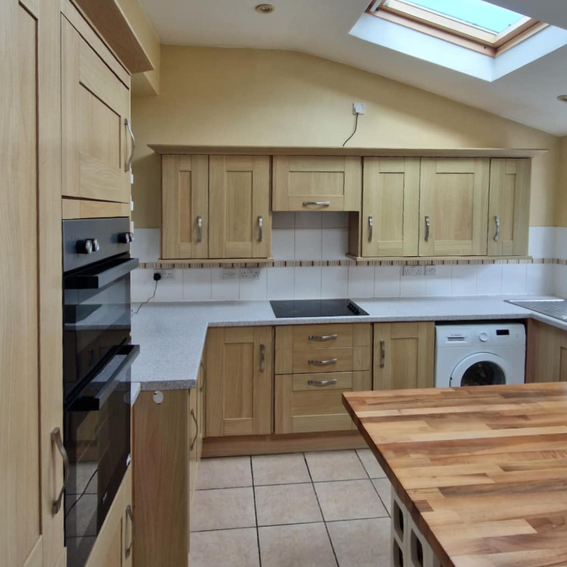 Kitchen before being sprayed
