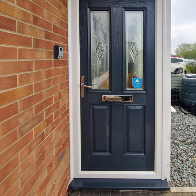 Front door sprayed Anthracite RAL 7016
