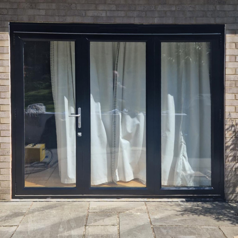 Patio doors sprayed